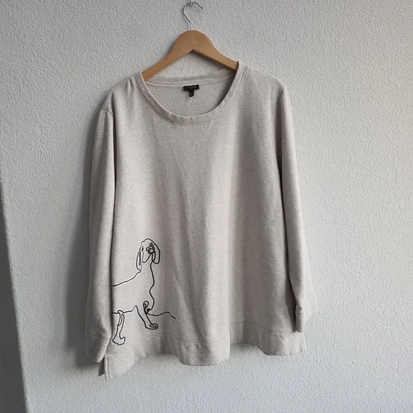 Talbots CREWNECK SWEATSHIRT - EMBROIDERED DOG Size 3X - Picture 7 of 8